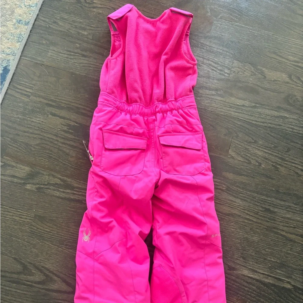 Spyder Kids Bright Pink Overalls - Picture 2 of 3